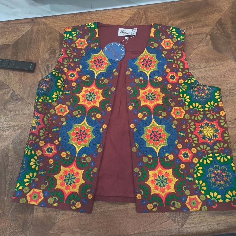The Hippie Shake  Embroidered vest size 2XL UK New $198.00